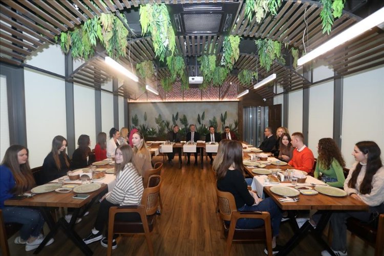 Başkan Taban Spor Lisesi’nin Ukraynalı misafirleriyle buluştu