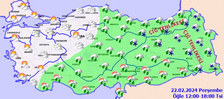 Doğu’ya kar, iç bölgelere yağmur uyarısı