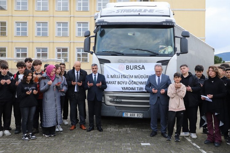 Bursa Milli Eğitim’den Gazze’ye yardım tırı